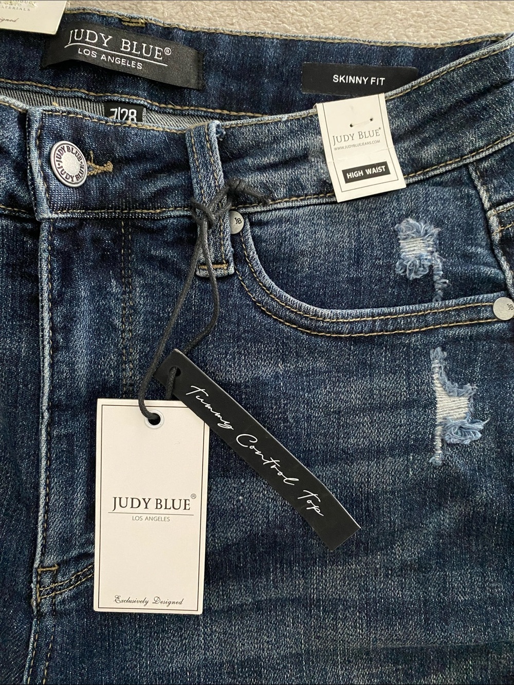 Judy Blue Dark Indigo Skinny High Waist Jeans